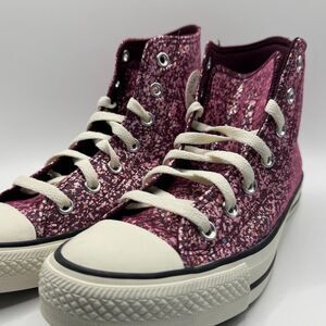 Converse Pink and White High-Top Sneakers